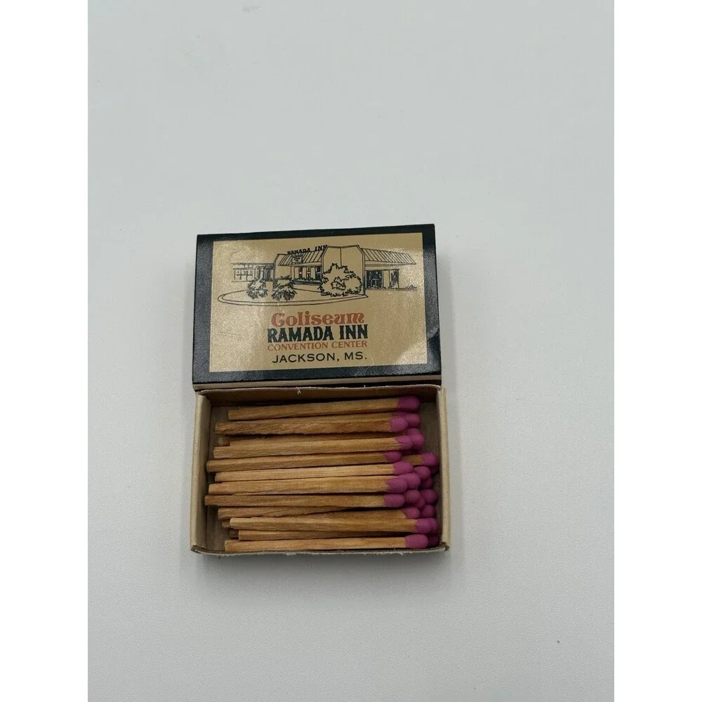 Vtg  Matchbook Box Cover Colliseum Ramada Inn Convention Center Jackson, MS
